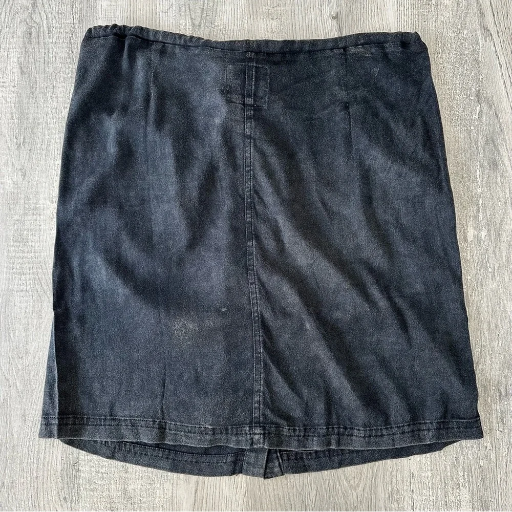 NEW Chaser distressed black skirt with drawstring waist, soft, size medium - Picture 3 of 5
